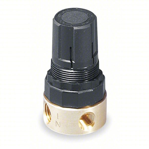 WILKERSON Regulador de Aire Latón Miniatura 1/4" , 14 cfm, 2 psi to 125 psi.