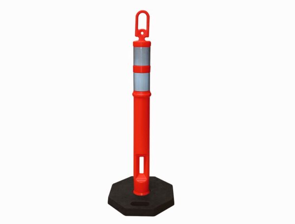 Poste delimitador de 121 Cm con base y reflejante.