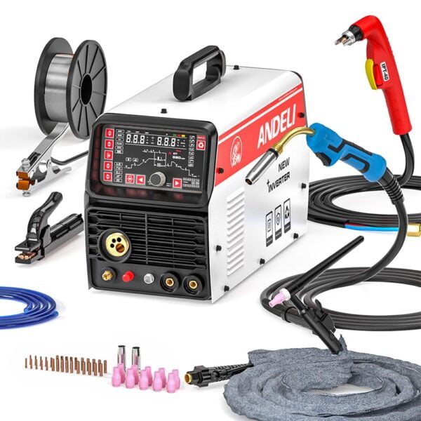 ANDELI MIG Soldador 110 V/220 V, soldador multiproceso no de alta frecuencia, soldadura MIG CUT TIG& MMA y soldadura por flujo.
