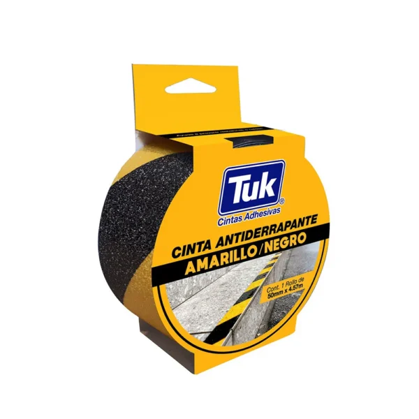 Cinta Antiderrapante Antideslizante Tuk Amarillo Negro 4.57m