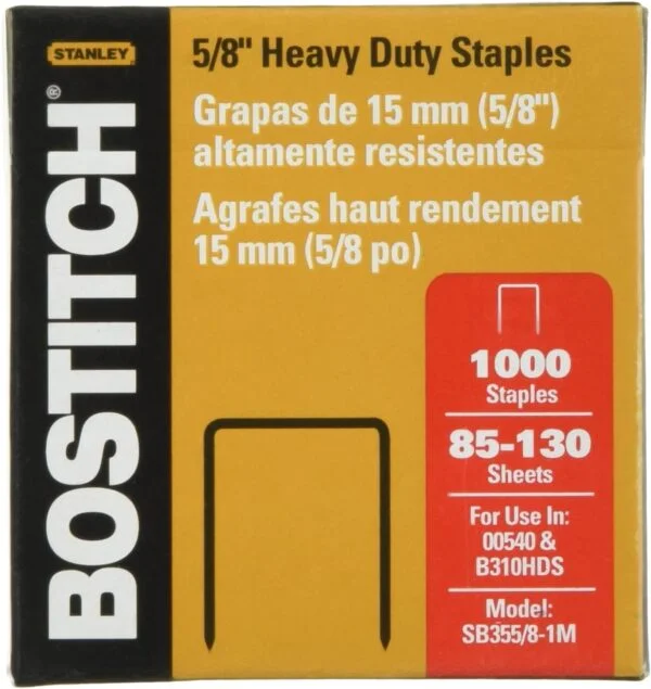 BOSTITCH Grapas Para Trabajo Pesado 5/8 Pulgadas 15mm.