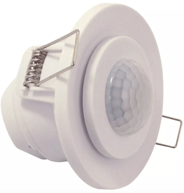 Sensor de movimiento 360°, infrarojo 120-277v, 8 mts. Modelo IP20.