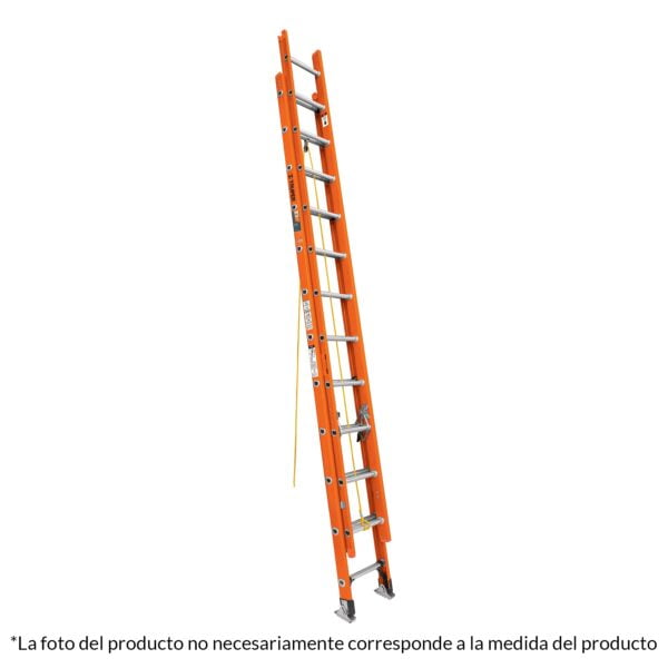 Escalera de extensión, tipo II, 28 peldaños, fibra de vidrio, ESE-228FV.