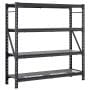 198821 - Rack de 4 repisas, hecho de acero, dimensiones 1.98 x 1.96 m x 60.9 cm. Marca Husky.