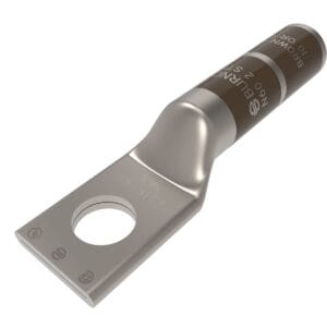 Conector de compresión de lengüeta de un orificio, 2 AWG. Marca Burndy, Modelo YAD2CM20E34.