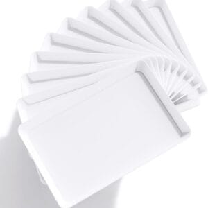 Paquete de 10 charolas de servicio de plástico para fiestas para servir platos, 36.7 x 24 cm. Marca Lifewit.