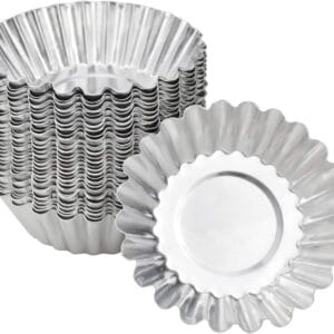 GENERIC Moldes de aluminio Para flan o Pastel Individual de Repostería 30 piezas. Apto para baño María