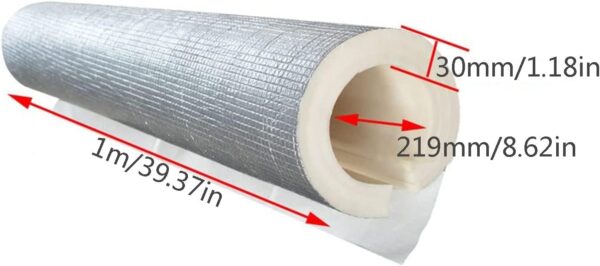 Fundas de aislamiento térmico para tuberías exteriores, de espuma de caucho 60mm ID/2.36in. - Image 2