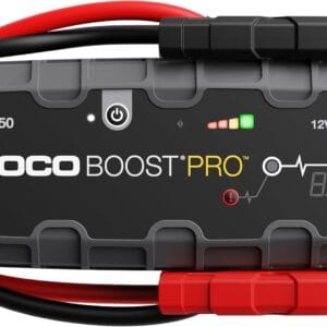 Arrancador de batería portátil con cable de puente para motores, 3000A, 12V. Marca NOCO bost pro.