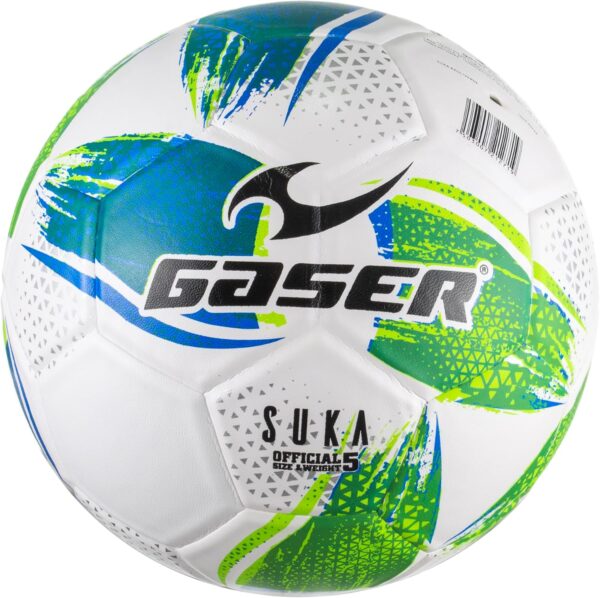 Gaser Balón de Fútbol Suka Azul Verde #5 (Azul y Rojo, 5)