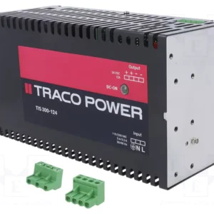 Fuente de alimentación industrial, 24V, CC 12A. Marca Traco Power, Modelo TIS 300-124.