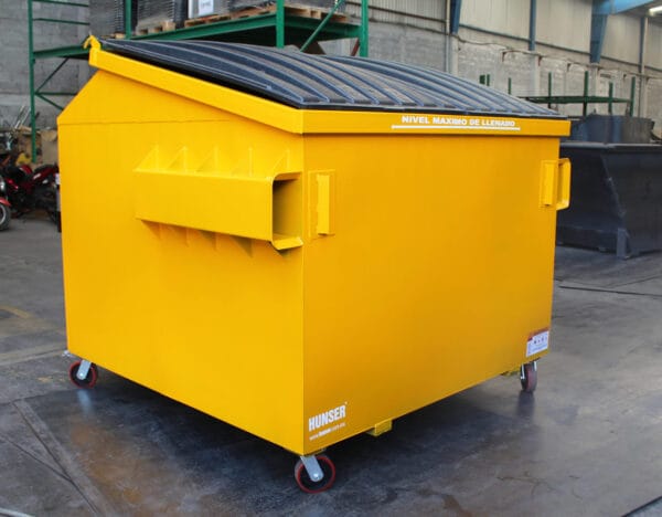 HS-2114CFM - Contenedor frontal metálico de 4.5 m3, diferentes colores. Modelo HS-2114CFM.