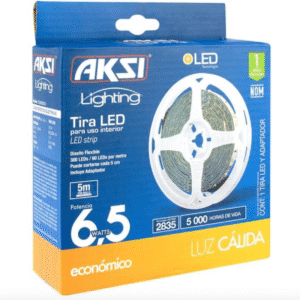 Tira Led 5 M Adhesiva Flexible Luz Calida / Día Blanca 18 W