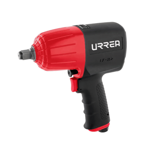 Pistola de impacto neumática cuadro de 1/2" 1,000 Ft-lb sistema twin hammer. Marca Urrea.