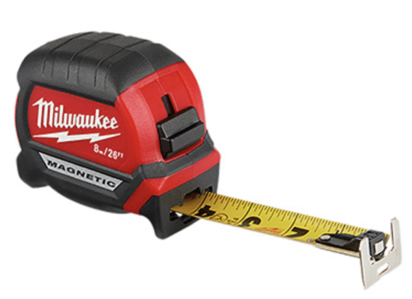 Flexómetro magnético de 8 mts. Marca Milwaukee, Modelo 48-22-0726.