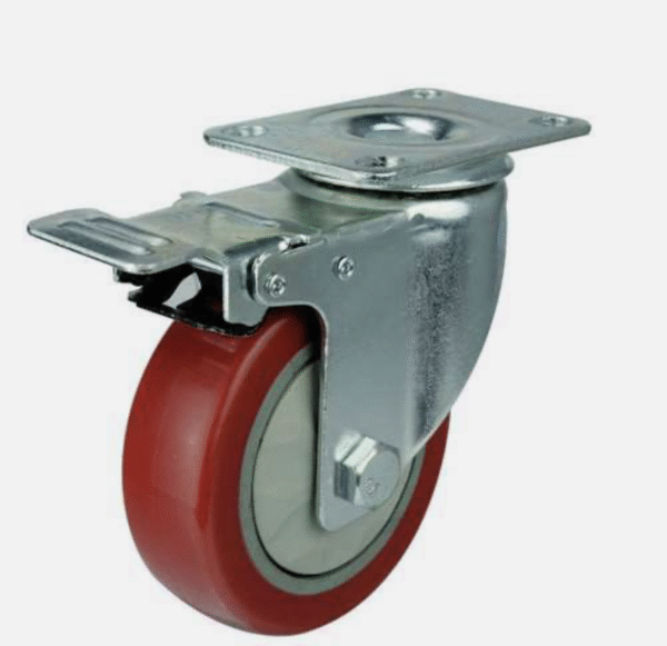 Rodaja y Rueda Colson Diámetro de la rueda 3" de diametro x 1 1/2" de ancho con balero de rodillos. Cap. 136 kg