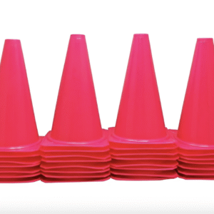 Conos de tráfico de 9 pulgadas, conos deportivos de plástico, conos de entrenamiento de fútbol rosa para actividades  10 PCS