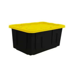 Caja de uso rudo Plastic Trends con capacidad de 102 litros (27 galones).
