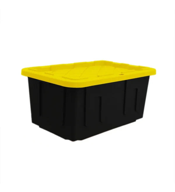 Caja de uso rudo Plastic Trends con capacidad de 102 litros (27 galones).