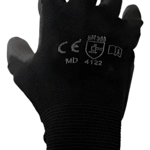 910 T08GUANTE NYLON NEGRO C/ PU  NEGRO