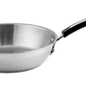 Sartén 30cm Profesional de Acero Inoxidable 304, Calibre 18/10 Grado Alimenticio, con Fondo de Inducción de Calor