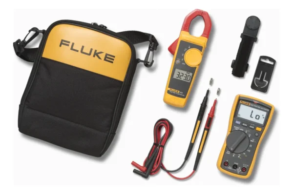 Kit Combinado de multímetros y pinza amperimetra. Marca Fluke, Modelo 117/323.