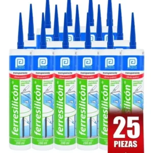 Silicón Transparente Ferresilicón Pennsylvania Caja 25pzs