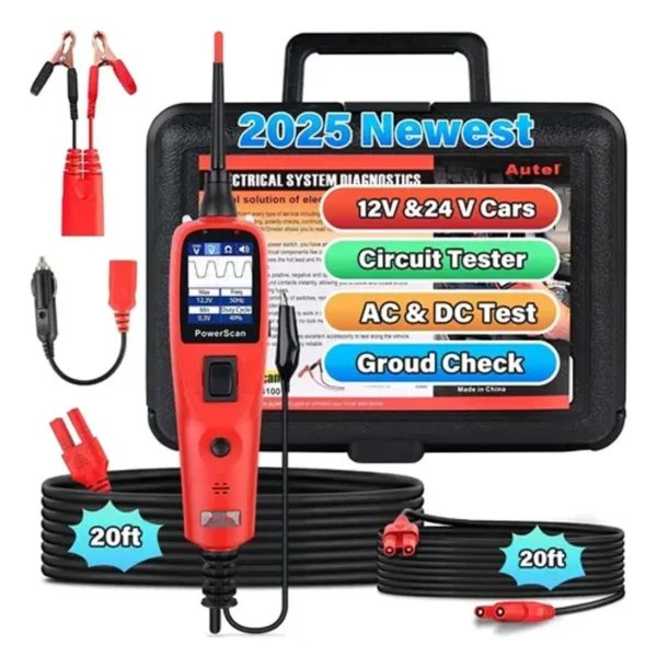 Probador de circuitos automotrices. Marca Autel Powerscan, Modelo PS100.