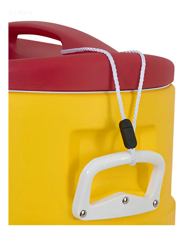 Termo de plastico, color amarillo, de 10 galones. Marca Igloo. - Image 2