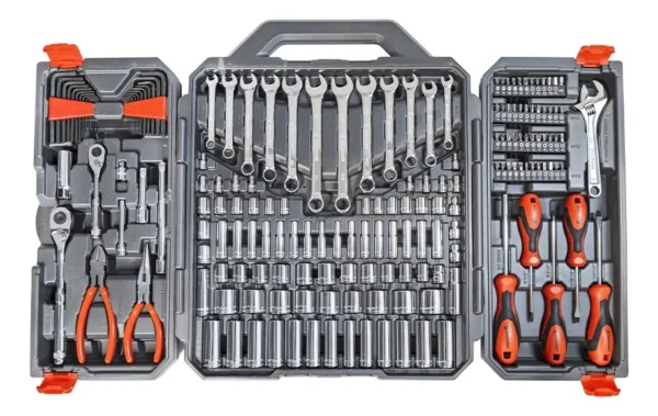 Juego de herramientas automotrices profesional en caja con 180 piezas. Marca Crescent, Modelo CTK180.