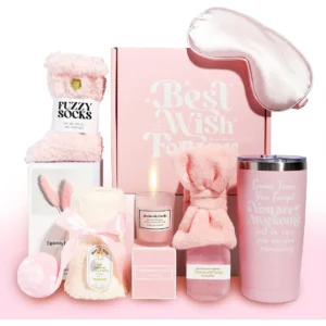 Cesta de regalo relajante para mujer, incluye thermo.