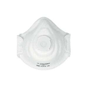 Respirador N95 con válvula para polvos y partículas. Marca Truper, MAS-POR-V-B.