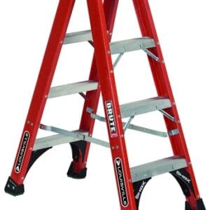 Escalera de tijera doble de fibra de vidrio, carga 250kg, tipo IAA. Modelo  FM1404HD.