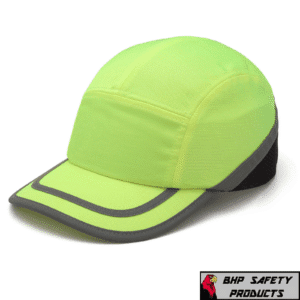 Gorra de protección ajustable, verde fluorescente con casquete Incluído. Marca Pyramex.