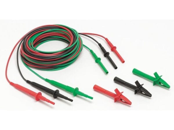 Juego de cables de prueba y pinzas de cocodrilo. Marca Fluke, Modelo TLS430.