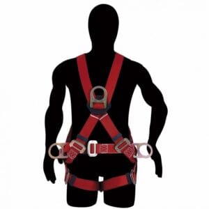 Arnés de suspensión con cinturón, talla 36-40, con 1 anillo en pecho, espalda y 2 en caderas. Marca Urrea.