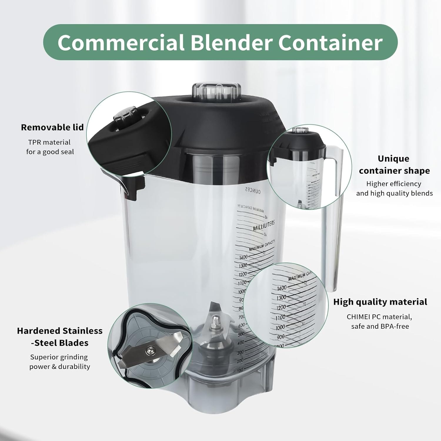 Vaso de Licuadora de 48oz  vitamix advance, the quiet one vm0145 touch & go - Image 2