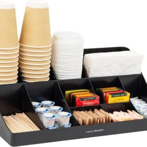 Mind Reader 11 - Organizador de condimentos, 11 Compartimentos, Negro, A, 1