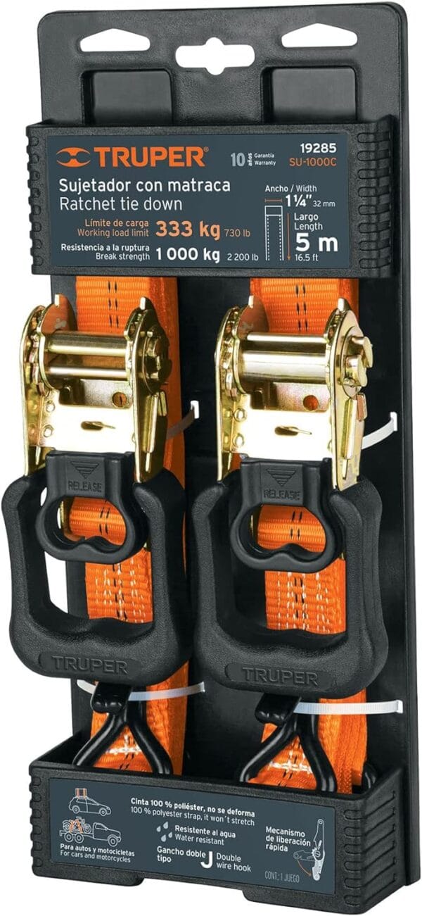 Juego de sujetadores tipo matraca, 2 piezas, SU-1000C, , Truper