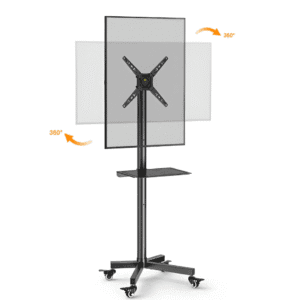 Soporte Tv Movil Con Ruedas 32 A 70 Base Pedestal Stand Aspor Rack De Televisor Desplazable Soporta 55kg Facil Armado 145cm